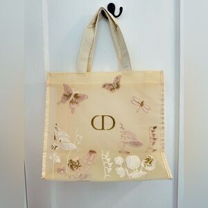 NWOT Limited Edition Dior “Gift With Purchase” Embroidered Mesh Tote Bag